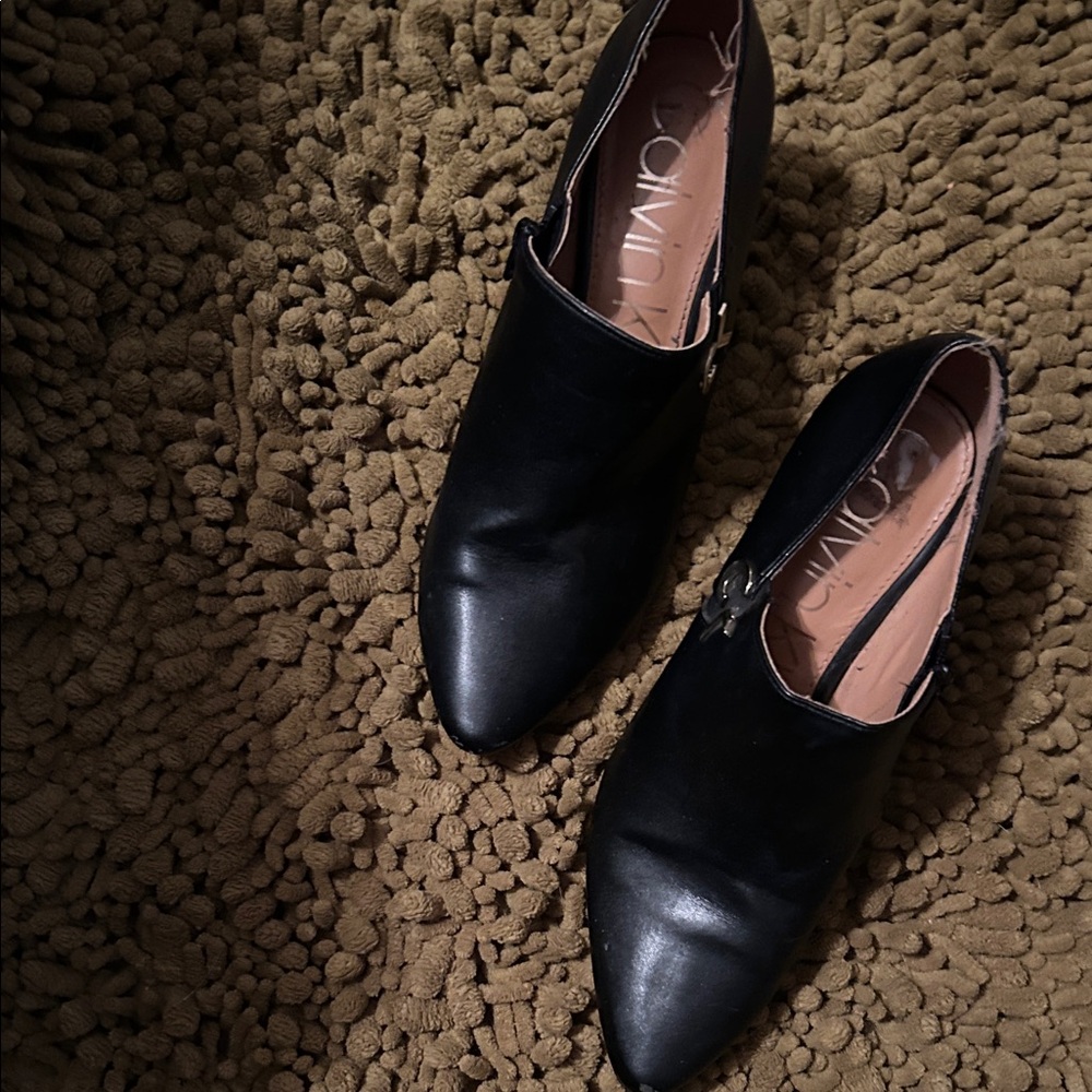 Calvin Klein Collection Sleek Black Ankle Boots
